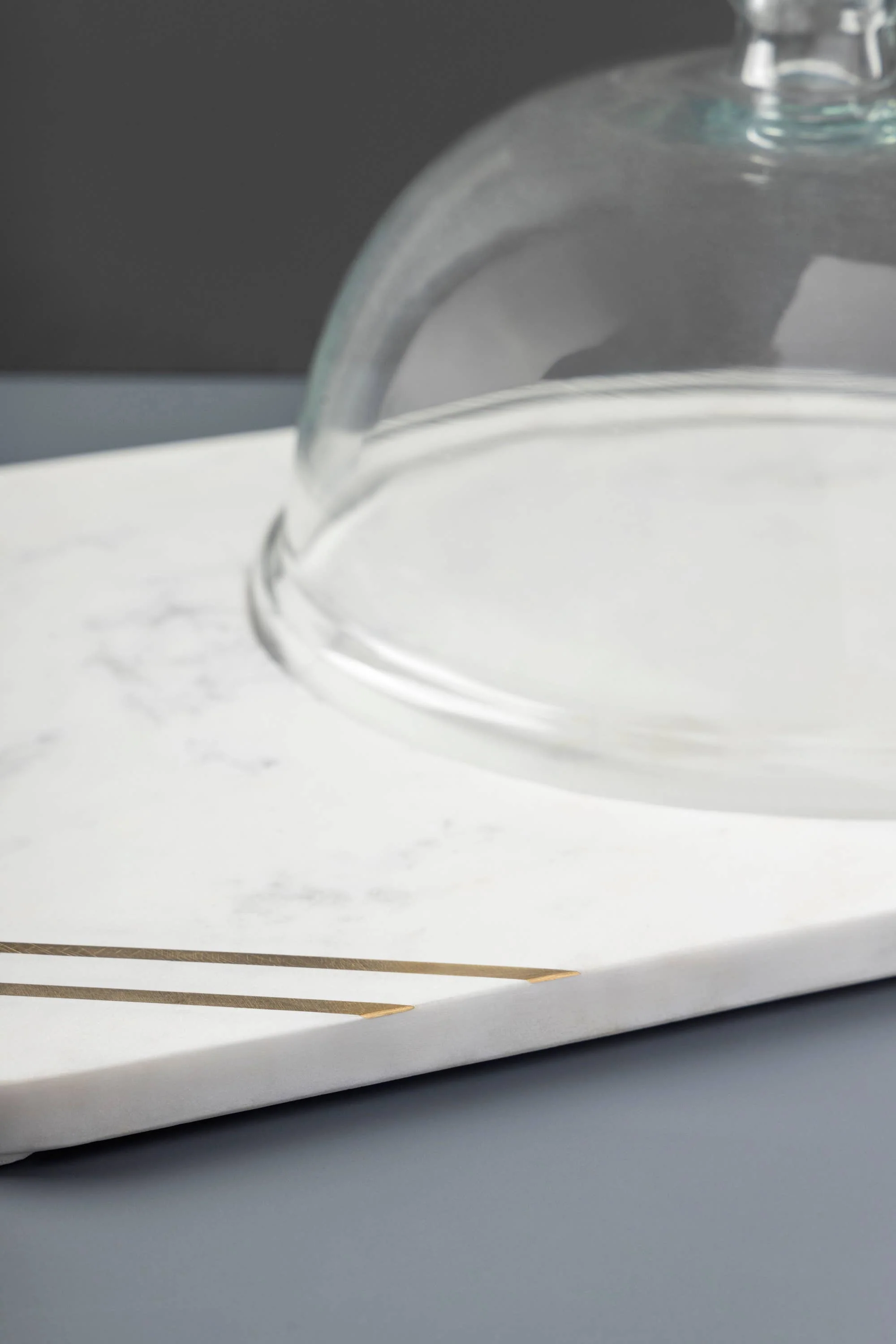 Gauri Kohli: Bavaria Marble Cheese Board with Glass Cloche - Image 3