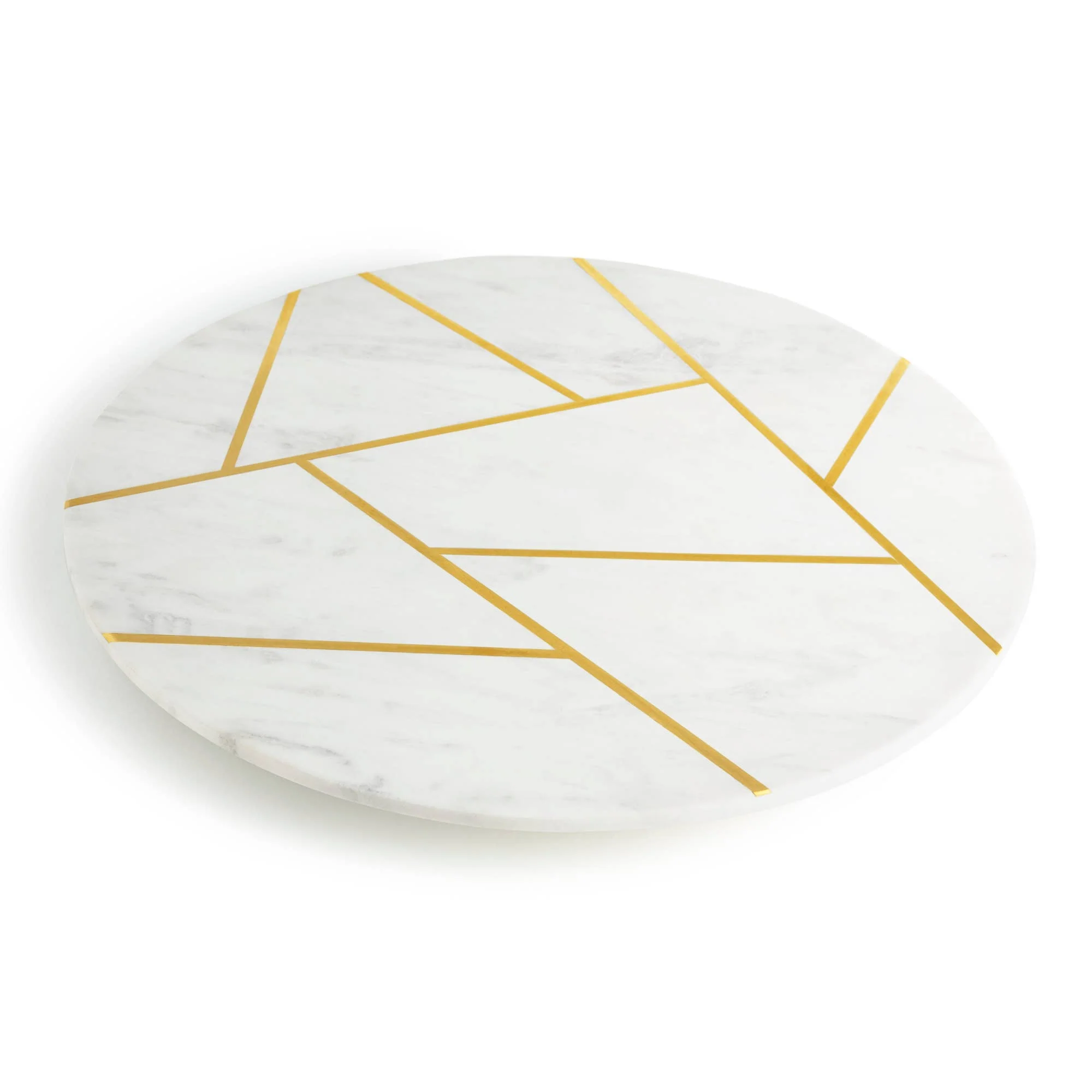 Gauri Kohli: Infinia Marble Lazy Susan - 16" x 16" X 2" - Image 4